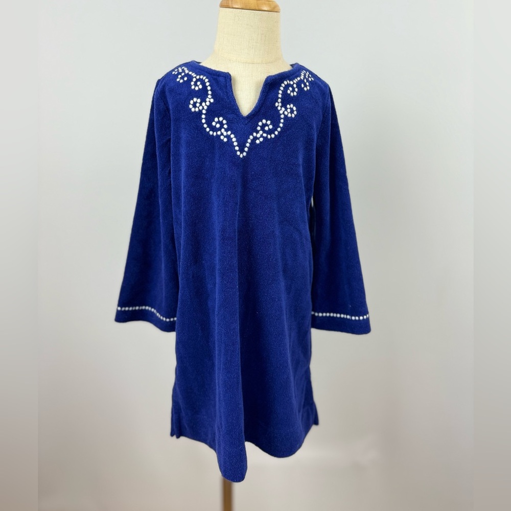 Janie & Jack Terry Blue Cloth Dress size 5